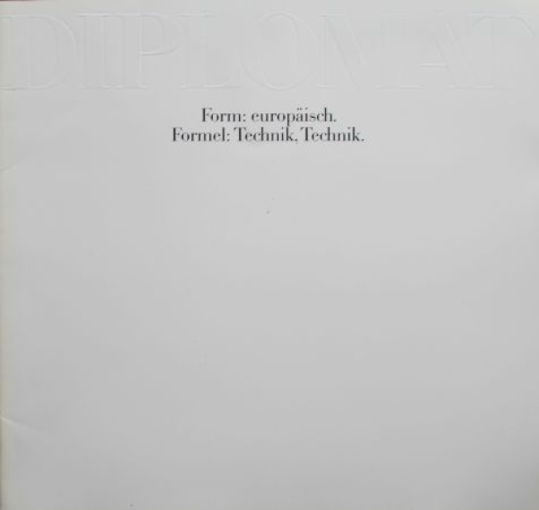 Opel Diplomat V8 Modellprogramm 1969 Automobilprospekt (7529)